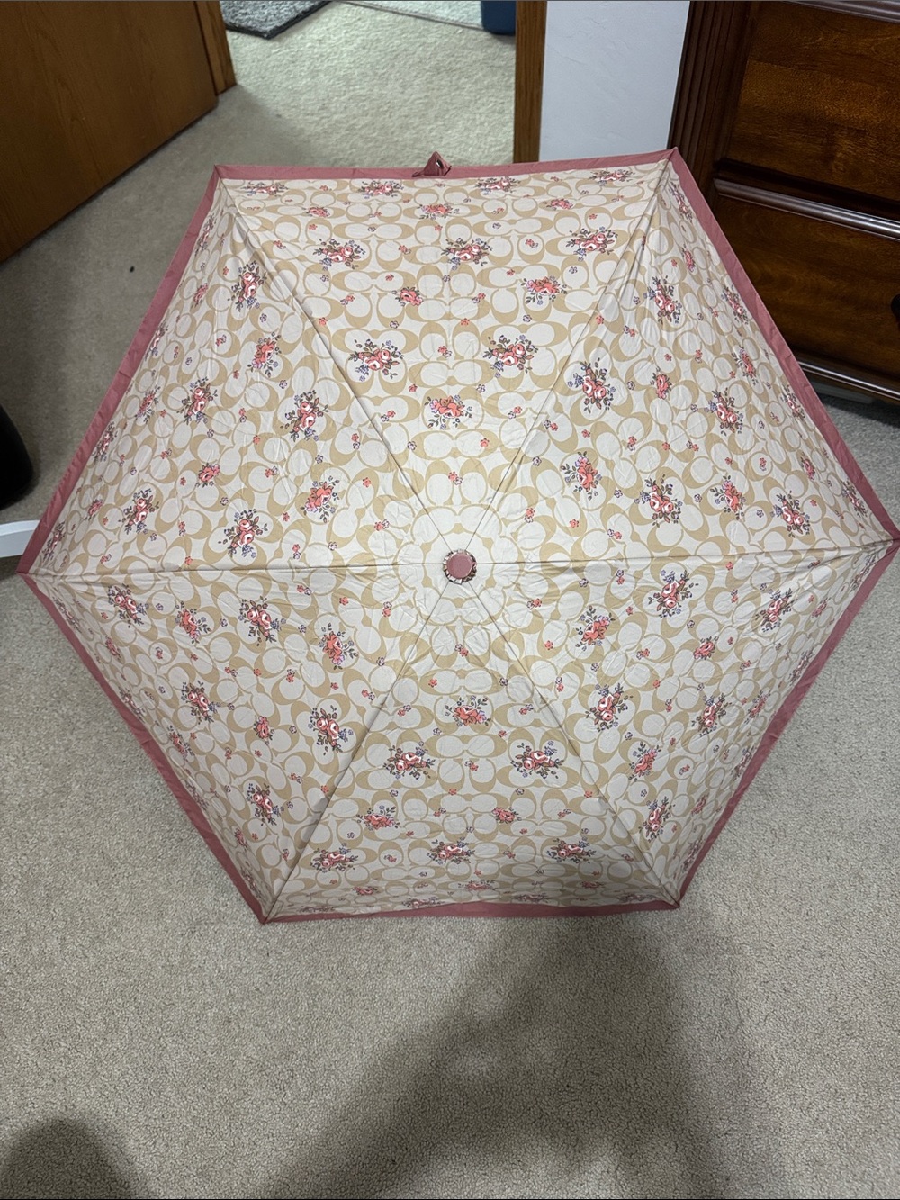 Coach floral print Uv protection mini umbrella